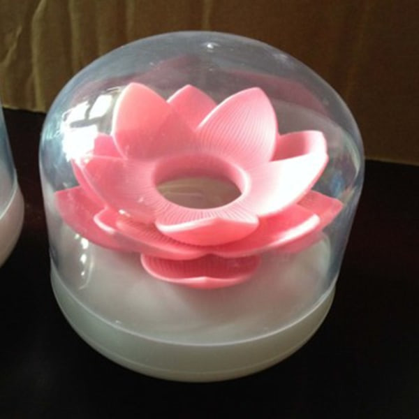 IG Bomuldspind Organizer Lotus Form Vatpind Kosmetisk Opbevaring Rosa
