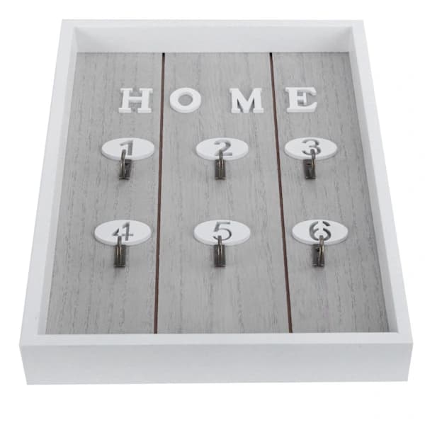 Wall Mounted Key Cabinet Wood Key Organizer Hanger Decorative Key Holder Decor (C)