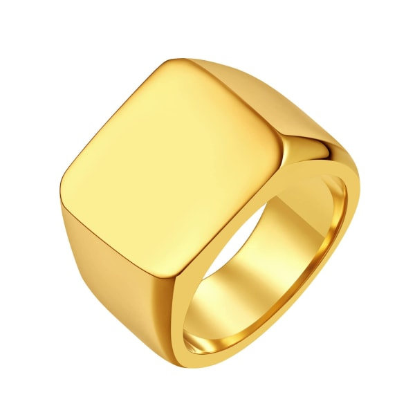 IC NOE Signet Ring Mann Personlig Rustfritt Stål Kvadrat