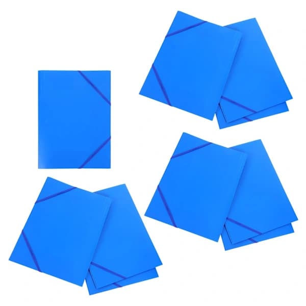 10 stk Elastisk Snodd Mappe Kontor Filorganisator A4 Plast Dokumentholder 1x 1x