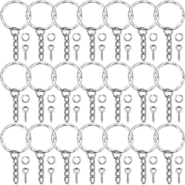50 STK Nyckelringar med Ögonsuvar Nyckelringsset DIY-tillbehör IC