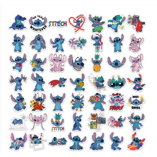 IC 100 stk Stitch-klistremerker for vannflasker