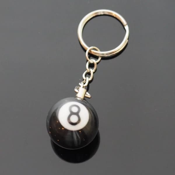 Pool 8 Ball Billard Charm Nøglering Vedhæng Cool Spillergave