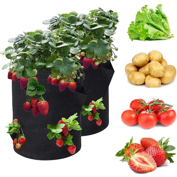 IC 2-pack Trädgårdsväxtpåsar, 6 påsar Utomhus non-woven växtpåsar