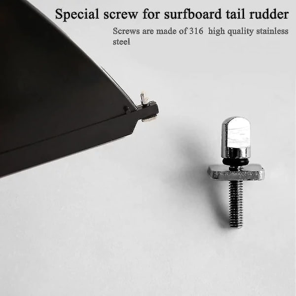 Surfbrädor Fenskruv Longboard Fenskruv Paddel Fänsskruv Rostfritt stål Skruv Surfbrädatillbehör för surfbräda, paddelbrädelångbräda (4st)