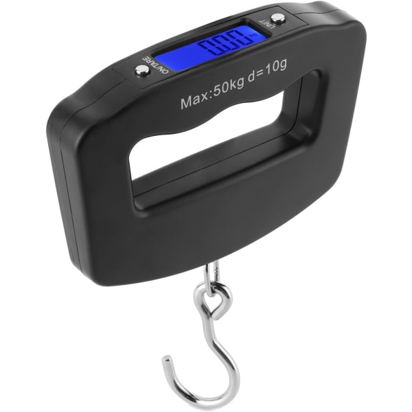 IC 50 kg / 10 kg Bagagevåg, Hängande LCD-Skärmsvåg, Bärbar Hård Slitstark Lättviktsväska för Resor och Fiske