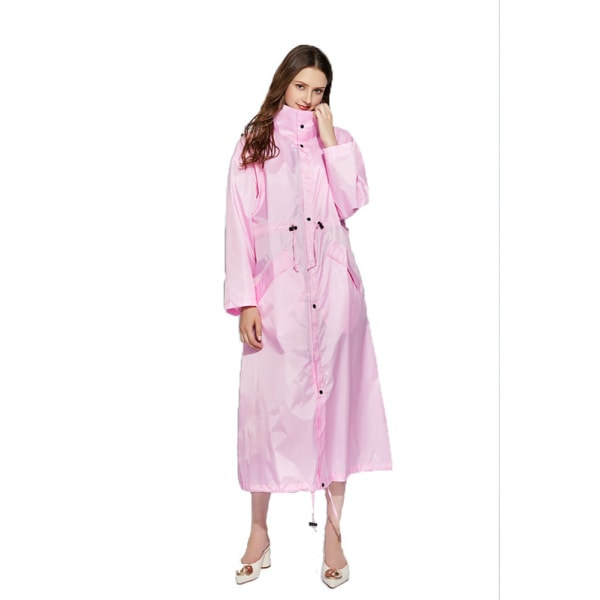 IC Snygg Lang Regnjakke Unisex Regnponcho med Vandttæt Lomme med Klap XL