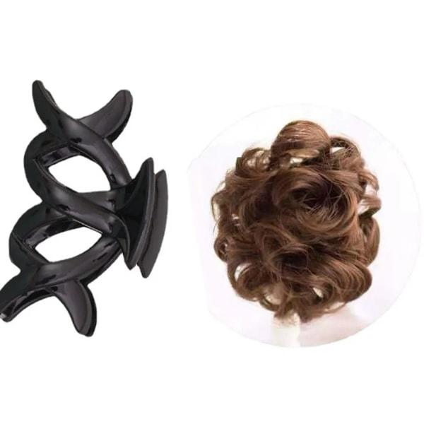Peruk med bobby pins, flicka hästsvans rörig bulle