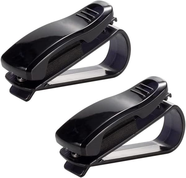 2 - stykker - Holder - solbriller - bil - Brilleholder - Magnetisk - bilklemme - Biltilbehør - Stærk - solbrilleholder