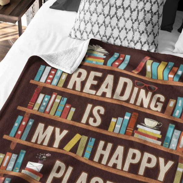 IC Bokälskare presentfilt - Bibliotekarie Present täckt filt 101,60 cm x 127,00 cm - Reading Lovers bokklubbspresenter