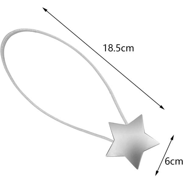 IC NOE Gardinholdere, Gardinklemmer (2 deler, Sølv)