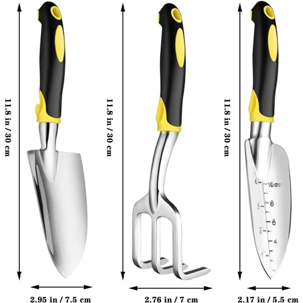 IC 3-osainen puutarhatyökalusarja - Käsikauha, lapio, istutusväline