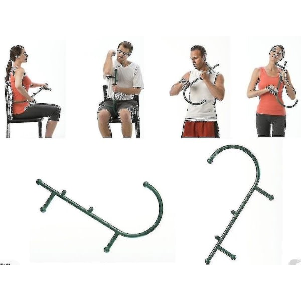 Ny nacke självmuskeltryckstift verktøy Thera Cane ryggkrok massager Manuel triggerpunkt massagestav null ingen