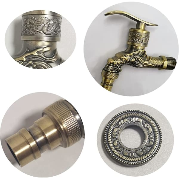 IC NOE Vintage kran, antik messingkran
