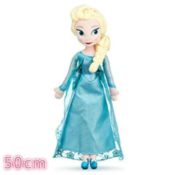 50 cm Frozen Anna Elsa dockor Snödrottning Prinsessa Anna Elsa docka leksaker Stoppade Frozen plysch Barnleksaker Födelsedag Julgåva-i