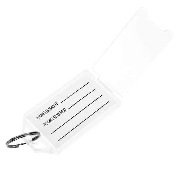 30st Klassificeringsetiketter Plast bärbara hotellnyckeletiketter för hotell (vit) Vit 5,6X2,9CM IC