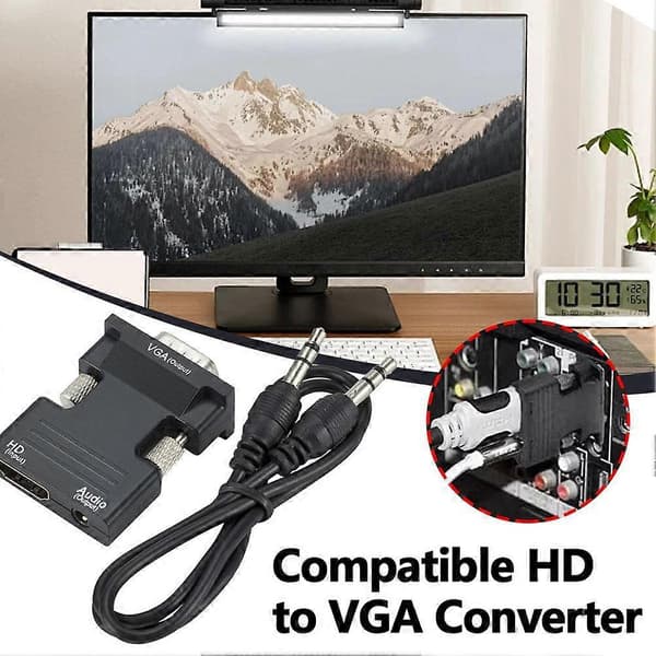 HDMI til VGA Konverter Adapter Kabel HDMI INPUT til VGA OUTPUT for TV PC Skærm 25pcs