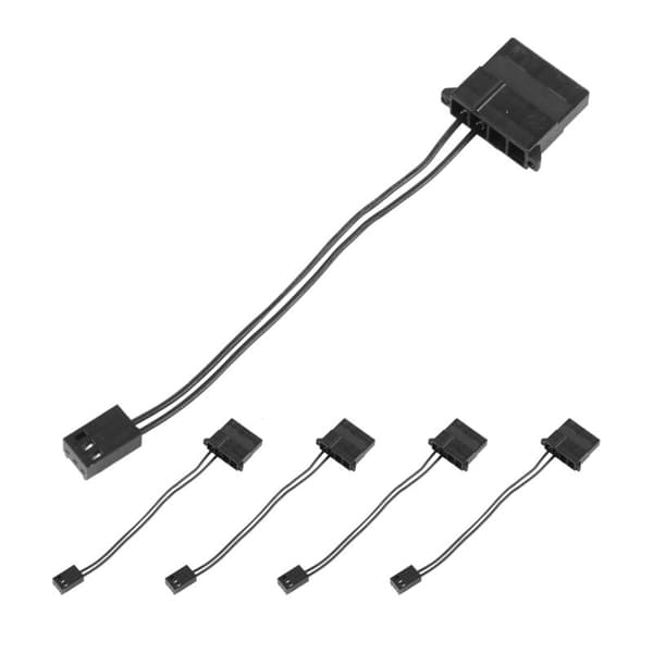 5 stk. IDE til 3-pin blæser strømkabel Molex D Socket Connector Computer PC Kølekonverter
