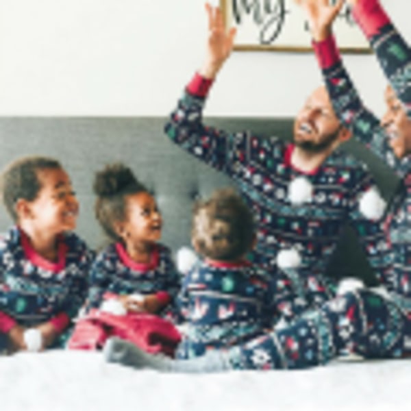 IC Jul familj matchande sæt Pyjamas Sovkläder Xmas PJs Set mom S