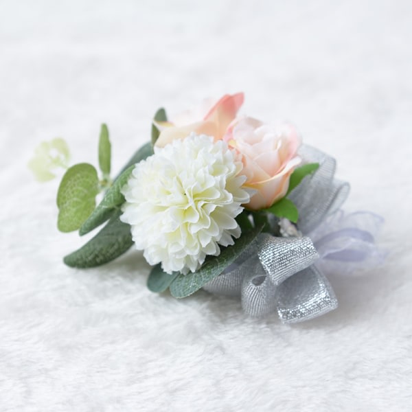 IC Bröllop Brudtärna Handledsblomma Corsage Bröllopsplanerare Handleds Corsage Handblomma, paket med 6