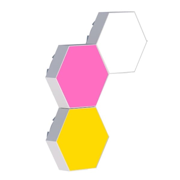 IC Tre hexagonale lyspaneler - sekskantet LED-lyslist