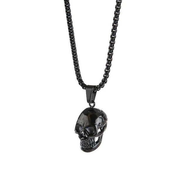 IC CNE Gothic Skull Halsband i rostfritt stål Punk smycken