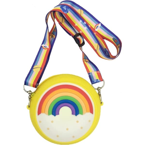 IC Söt Regnbåge Mini Plånbok Toddler Crossbody Axel Messenger Väska