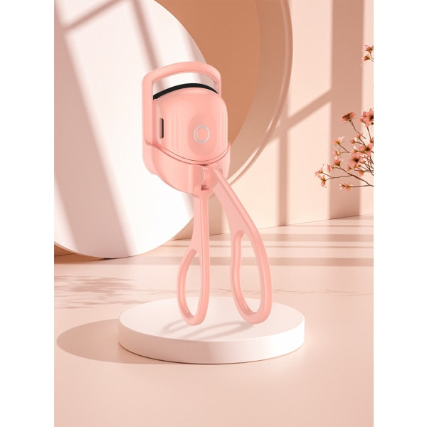 Uppvärmd ögonfransböjare USB uppladdningsbar elektrisk rosa