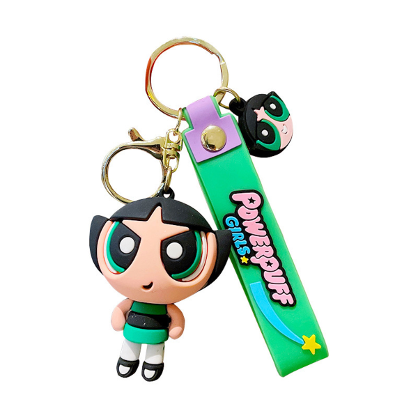 Powerpuff Girl Buttercup Anime Nyckelring Nyckelring Väska Hängande Nyckelring Julklapp IC