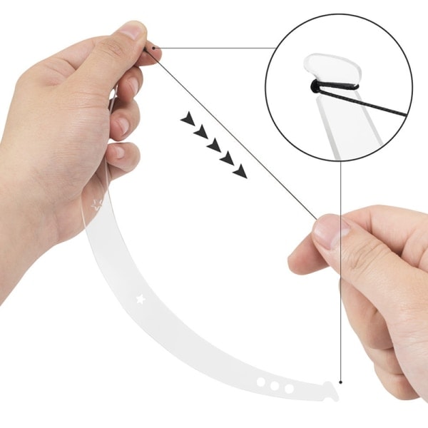 IC Lineal Positionering Bue Øjenbryn Mapping Makeup Måleværktøj Th