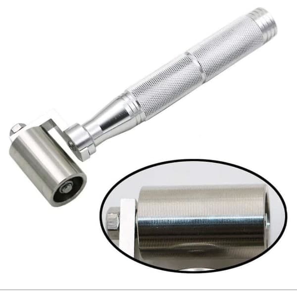 IC 34 mm tapetrulle i rustfritt stål med flat kant, trykkrulle