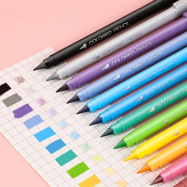 IC Färgglad Pencil Art Skiss Målning Obegränsad Skrivning Pencil Pe Multicolor 12PCS