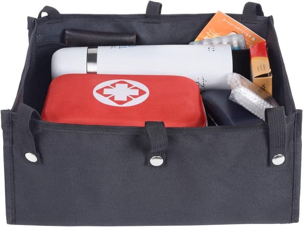 cm - Storage Box - with - Walker - Storage Bag - Four-wheeled - Reusable - Carrying Accessory - Suitable - Men - Elderly - Black