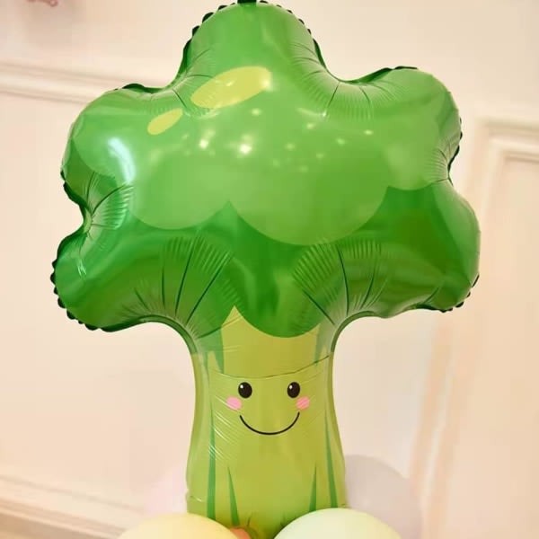 IC Broccoli Balloner Grøntsager Broccoli Folie Mylar Balloner til Babyshower Broccolitema Fest Fødselsdag Dekoration Tilbehør 30 tommer 5 stk, Grøn