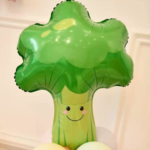 IC Broccoli Ballonger Grönsaker Broccoli Folie Mylar Ballonger Baby Shower Broccolitema Fest Födelsedagsdekoration Tillbehör 30 tum 5PCS, Grön