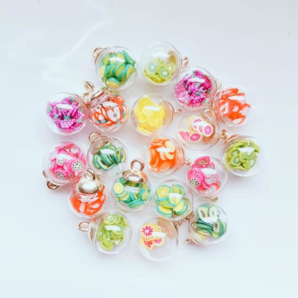 10 stk. krystalkugler med strass