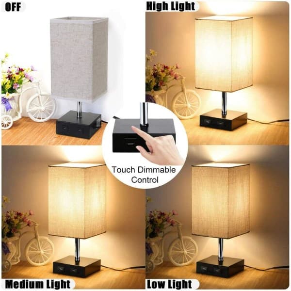 IC USB genopladelig linned bordlampe moderne minimalistisk mode natlampe