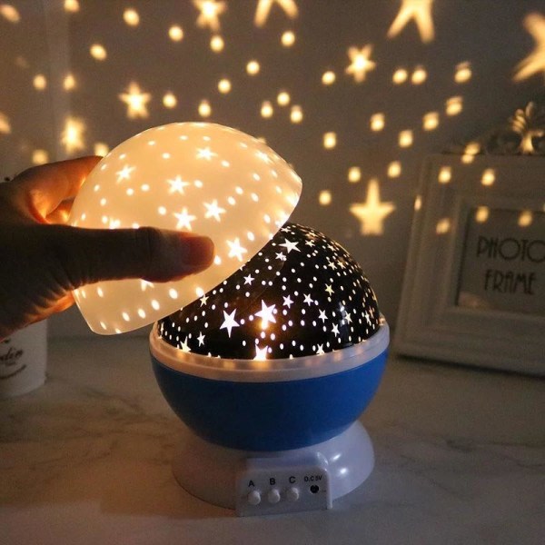 Galaxy Projektor Stjärnhimmel Roterande LED Nattljus Planetarium Barn Sovrum Stjärna Nattljus Månljus Barn Presentlampa Svart 12.5X12.5X14