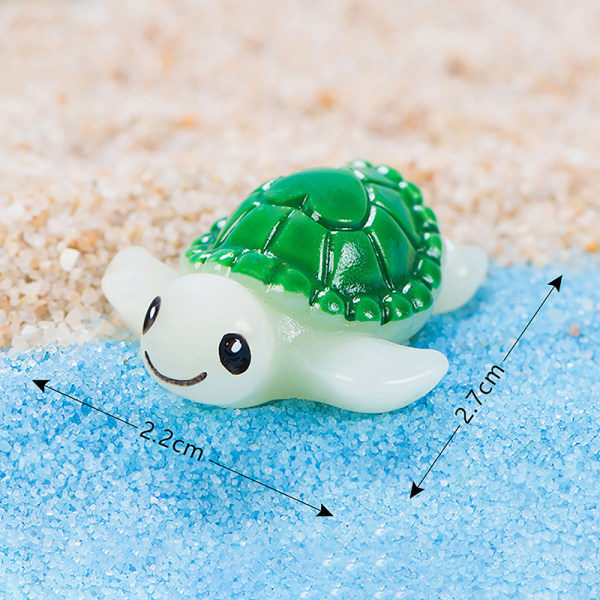 IC Mini Grön Sköldpadda Figur Havssköldpadda Miniatyr T 10PCS