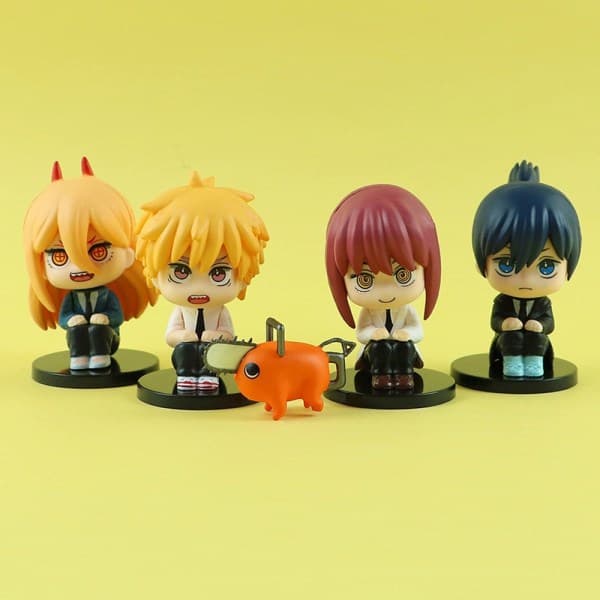 IC 5-pack Motorsåg Man Anime Figur Modell Denji Power Figur Staty