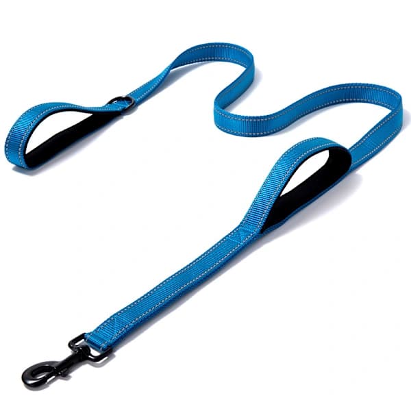 Pet Gear Dog Leash 1.5m Long Padded Double Handle Heavy Duty Double Handle Leash For Control Safety Training Leash