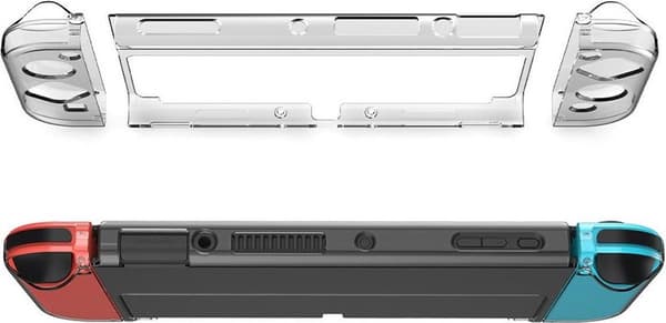 Passer til Nintendo Switch OLED-deksel Støtsikkert beskyttelsesdeksel Gjennomsiktig