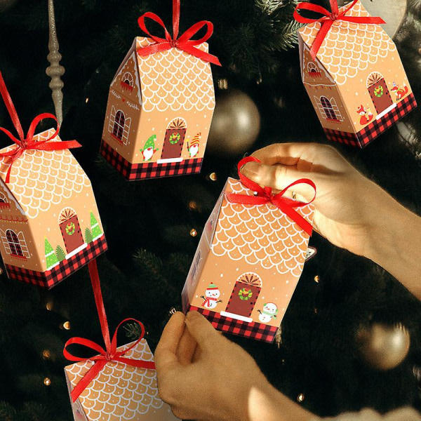 IC 24 stk julepapir godteri gaveesker Kraftpapir til jul