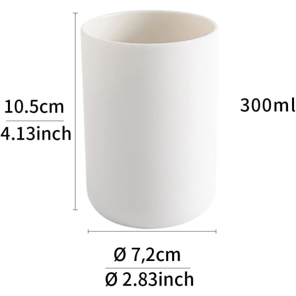 2-pack tandkoppar, tandborsthållare för badrum, kopp, plast