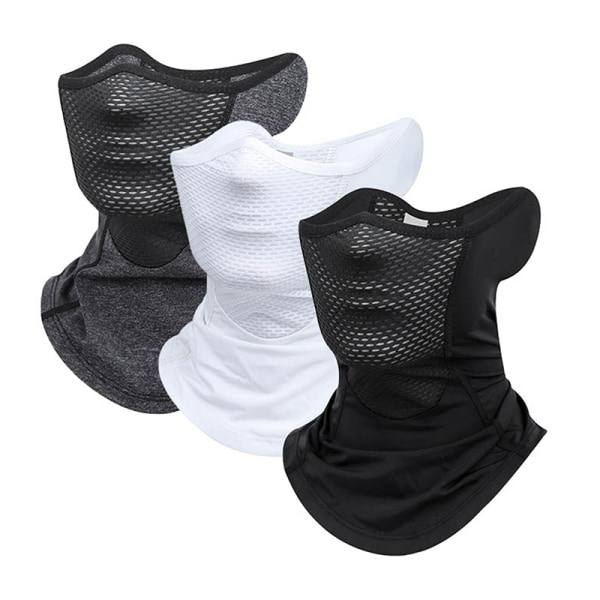 Is Silke Sport Halsduk Damask Utomhus Damm Ansiktsmask Svart