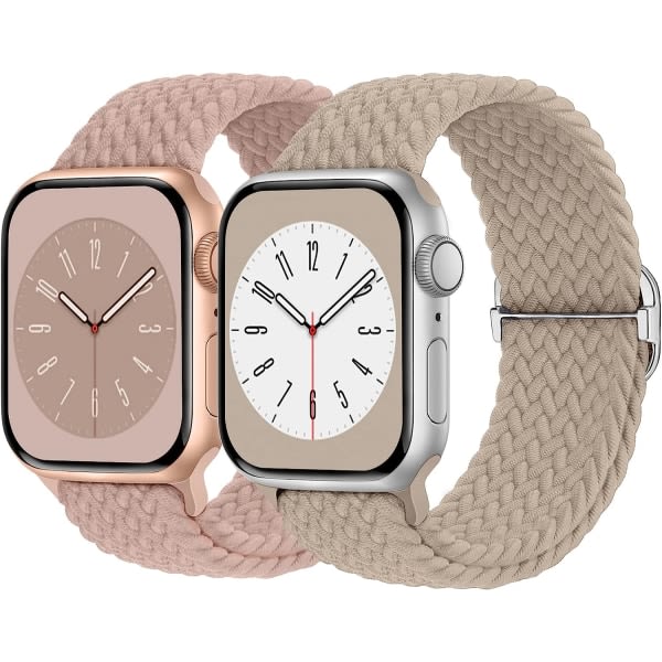 IC Kompatibelt med Apple Watch Band 38mm 40mm 41mm Damer Män, Justerbara Stretchy Band Elastiska Sportarmband för iWatch Series 8 7 6 5 4 3 2 4 SE