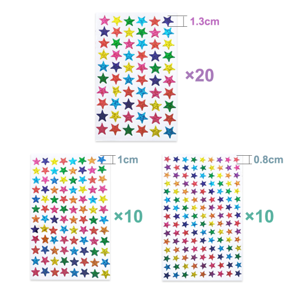IG Belønningsstjerne Klistremerker Folie Stjerneklistremerker Etiketter for hjem, skole