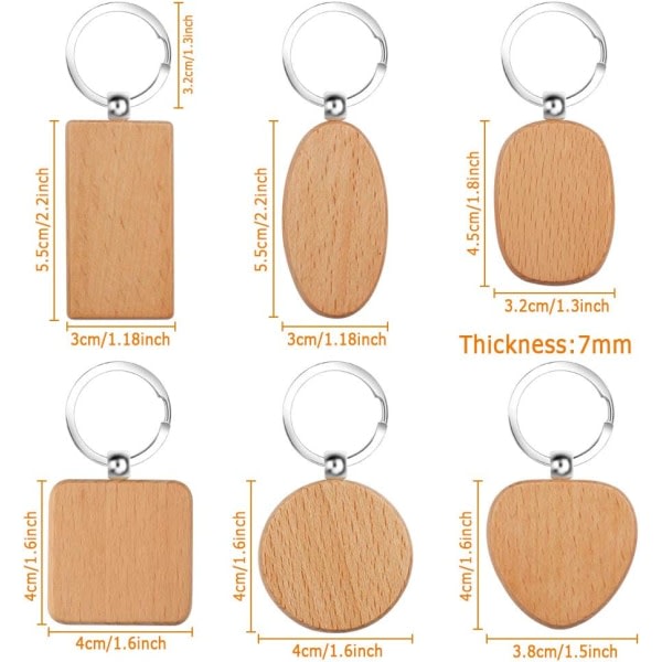 12 st Tränyckelringar Tomma Tränyckelringar DIY Personliga IC