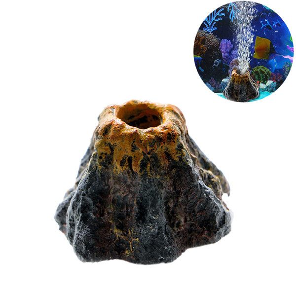 IC Akvarium Vulkanform & Luftbubbelsten Syrepump Fiskbehållare