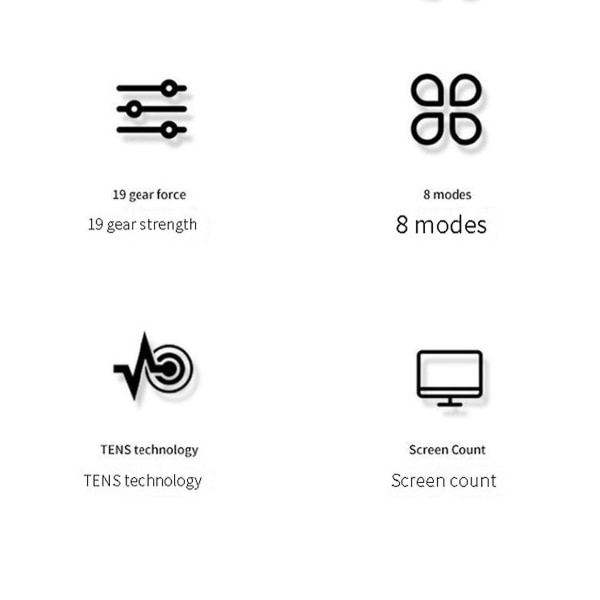 Microcurrent Ems Mini Massage-enhet, ems Bioelektrisk akupunkturpunktsmassagematta, för armar, nacke, axel, rygg, midja, ben